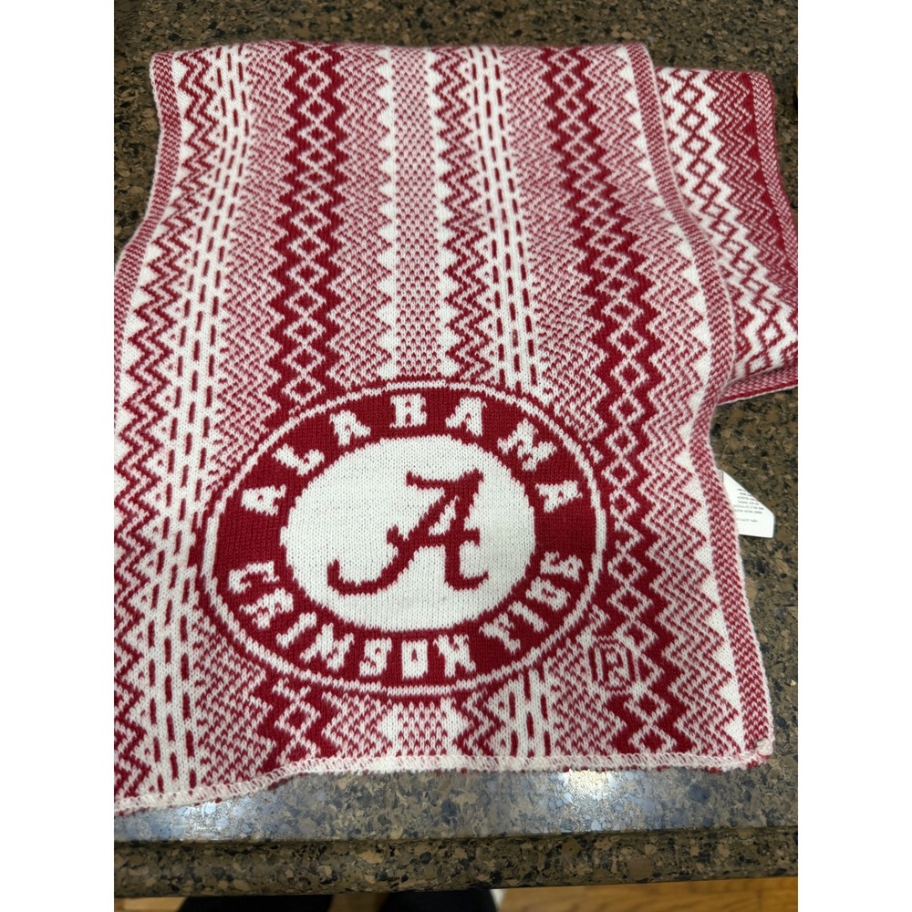 Alabama Crimson Tide‎ Knit Scarf NCAA Forever Collectibles Red White